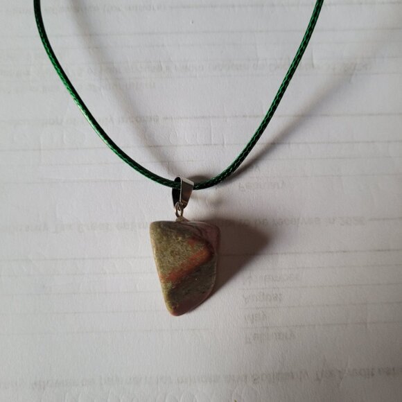 Unakite Gemstone Pendant and Heart Shape Gemstone Pendant - Picture 3 of 3